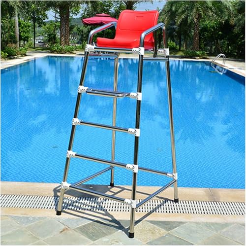 Escalera de seguridad para piscina con silla de salvavidas 6.2ft miniatura 1