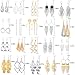ESRICH 20 Pairs Drop Dangle Earrings,Gold Earrings for Women,Silver Earring,Earrings for Women,Dangle Earrings for Womem,Boho Bohemian Earrings for Birthday Party Wedding Party Prom