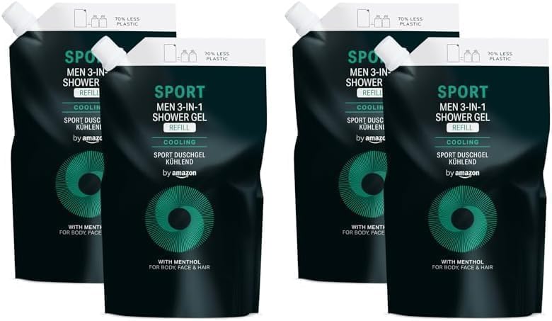 Gel douche Sport 3-en-1 Amazon homme recharge 2x1000ml