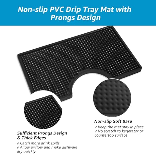Dbgogo Kegerator Beer Drip Tray Mat - 4.5" Cutout Kegeator Tower Bar Mat by Dbgogo - Used condition - Image 3