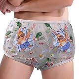 Aimisin Adult Baby Plastic Cute Pattern Print Pants Adult Incontinence PVC Diaper Cover 1 Piece (Green-3D-Bunny Sunbathing on The Beach, Large)