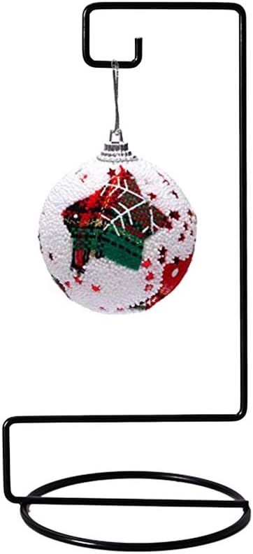 Ornament Display Stand Iron Hanging Stand Flower Pot Rack Holder Pothook for Hanging Glass Globe Air Plant Terrarium Witch Ball Home Wedding Christmas Decoration (9.07"x4.13"x4.13", Black) : Garden & Outdoor