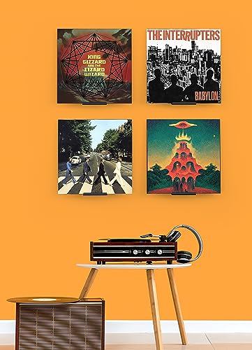 Miniatura 5 de Newground Designs Soporte De Pared Para Discos De Vinilo Paquete De 4 , Soporte Para Lp, Soporte De Vinilo, Estante, Marco, Soporte Para Discos De Exhibición De 17.8 Cm 25.4 Cm 30.5 Cm Gatefold