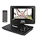 TENKER 7.5" Portable DVD Player with Swivel Screen, Rechargeable Battery and SD Card Slot & USB Port