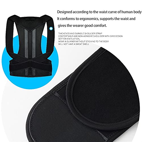 S-5Xl Plus Size Posture Corrector Back Brace Full Back Support Belt Shoulder Straightener Scoliosis Hunchback Correction For Women Men Student Teenagers Support ( Color : Black , Size : Xxxxxl/Xxxxx-L #TOP6