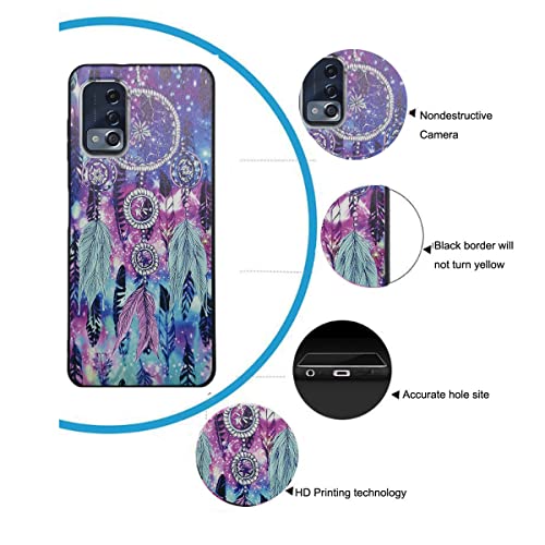 [2-Pack] Tznzxm For Zmax 5G Tempered Glass Screen Protector,Consumer Cellular Zmax 5G Case,Z7540 Phone Case,Dreamcatcher Painting Design Flexible Tpu Non-Slip Back Cover Rubber Slim Case For Zmax 5G #TOP3