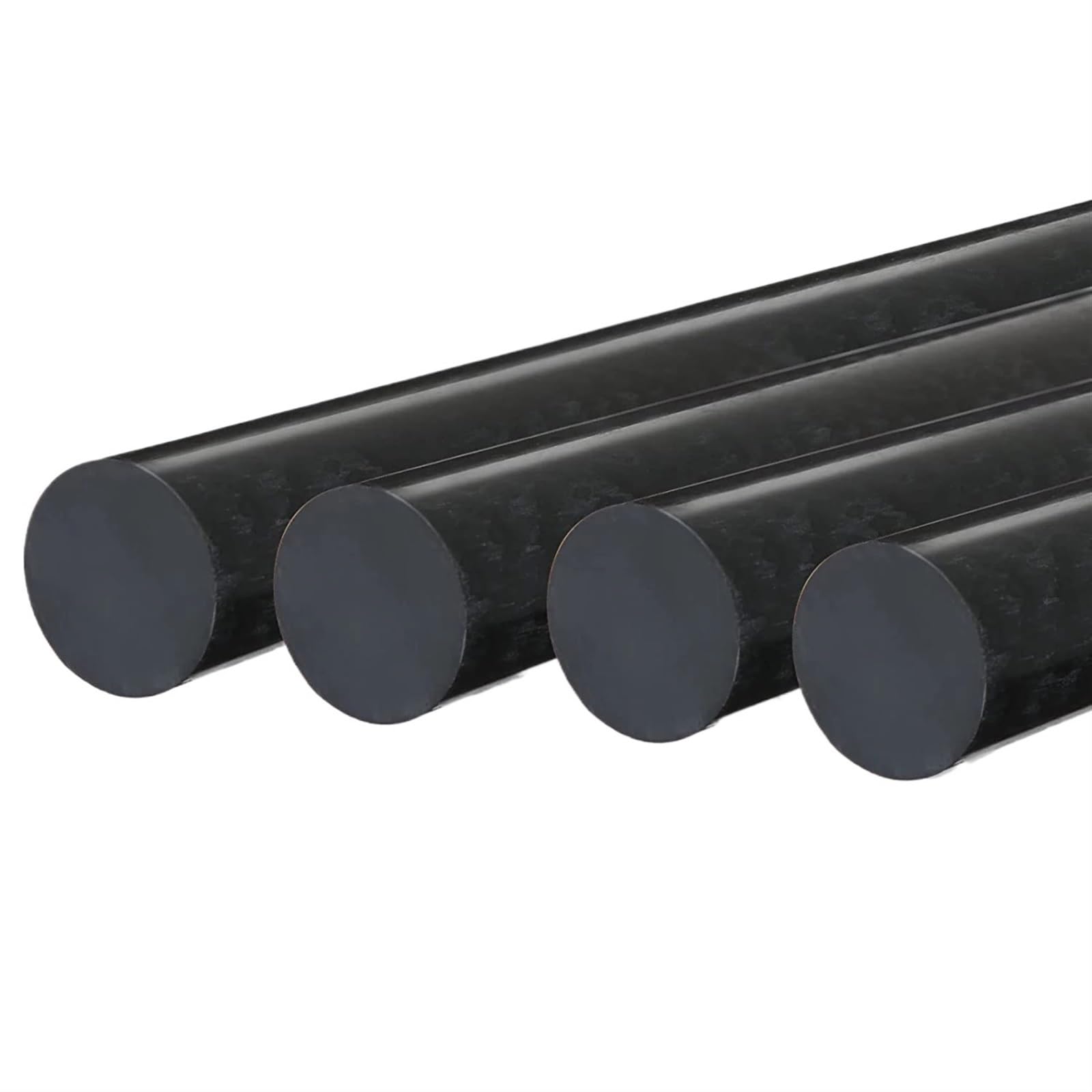Nylonstab, 5 Stück, Durchmesser 10/12/20/30 mm, schwarzer Polyamidstab PA6, reine Nylonstäbe, verschleißfest, Stablänge 250 mm, Kunststoffstäbe(10x250mm)