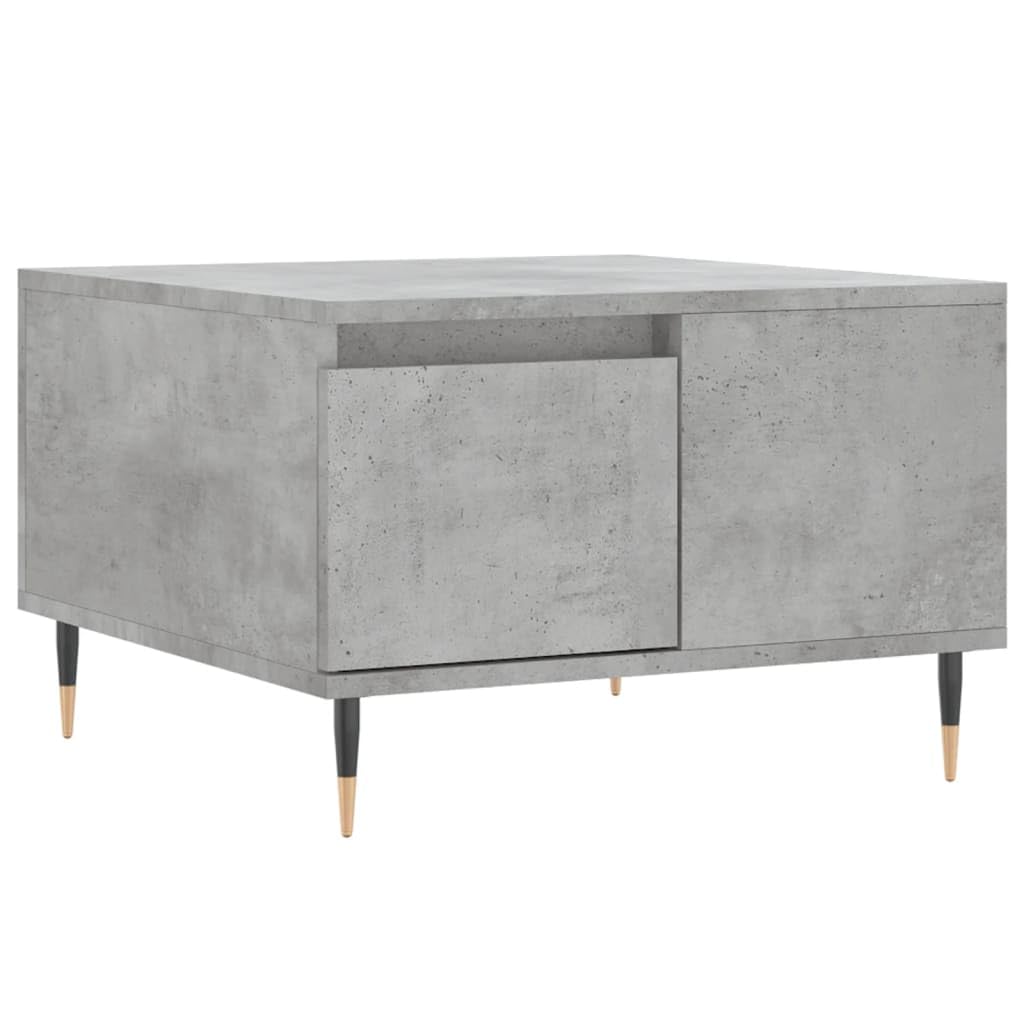 Homgoday Tavolino da caffè grigio cemento, 55 x 55 x 36,5 cm, tavolino da tè per soggiorno, sala d'accoglienza degli ospiti, camera da letto e ufficio 446 mobili