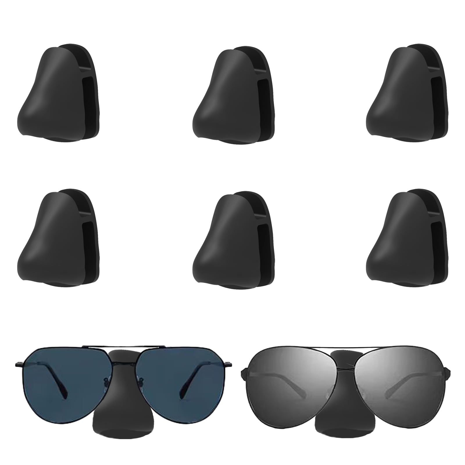 Support Mural Présentoir Lunettes 6 Pièces - Porte-Lunettes Autocollant Transparent Élégant Pour Lunettes De Soleil