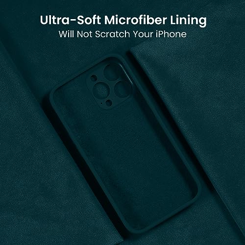 Image of FireNova Designed for iPhone 15 Pro Max Case, Silicone Upgraded [Camera Protection] Phone Case, Soft Anti-Scratch Microfiber Lining Inside, 6.7 inch, Teal