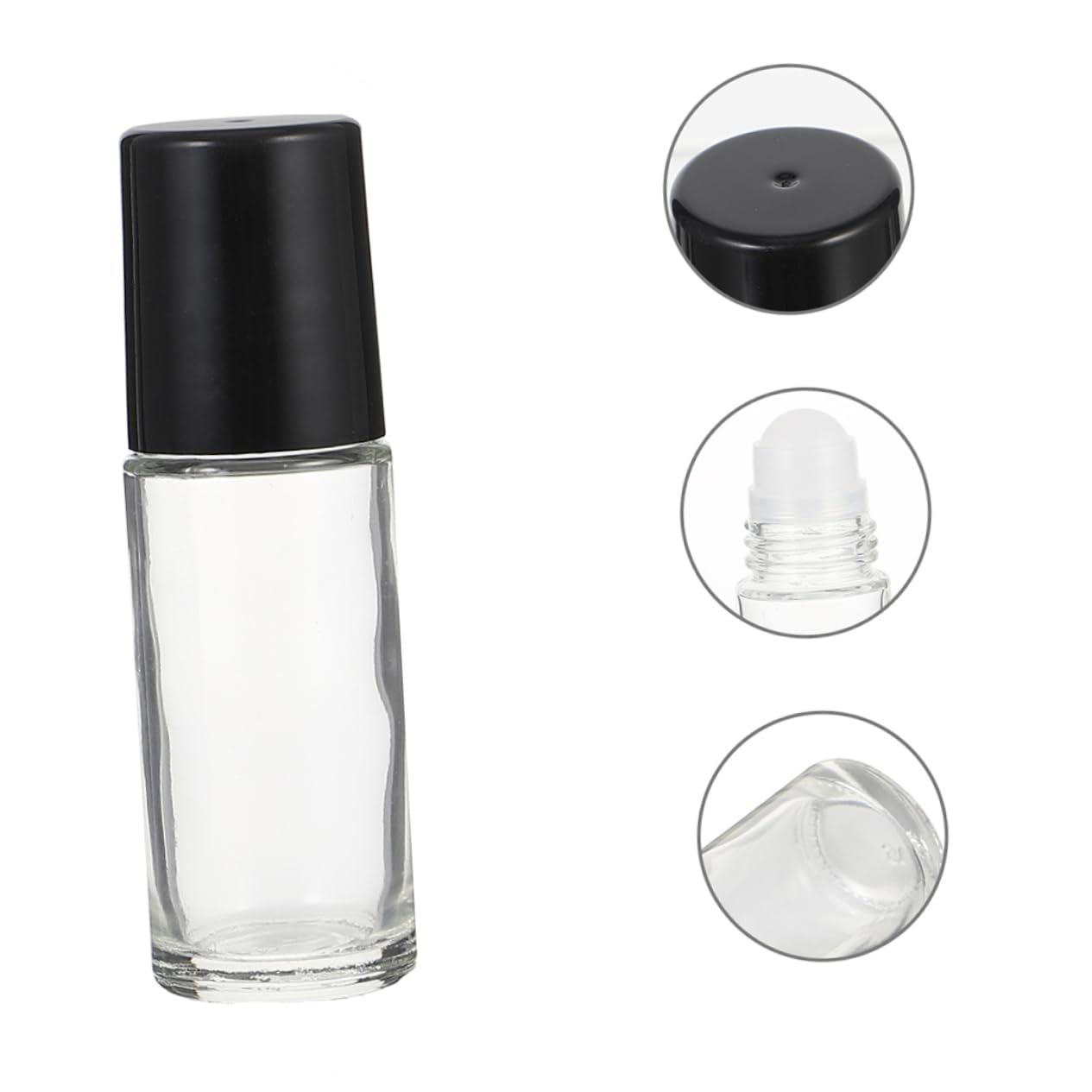 Flaconi Roll-on in Vetro 30 Ml da 10 Pezzi Sfera Massaggiante Grande, Bottiglie Portatili per Oli Essenziali e Profumi, Applicatore Antiscivolo per Uso Quotidiano da Viaggio