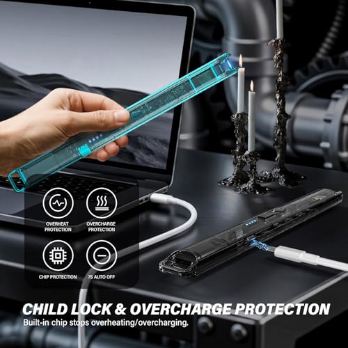 Encendedores Eléctricos Recargables Pack x2 7.5 pulg USB miniatura 2