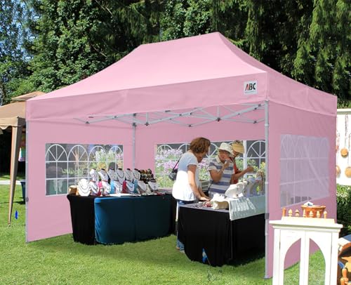 Image of ABCCANOPY Pop up Canopy Tent with Elegant Church Window 8X12,Pink