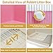 kathson 2PCS Large Rabbit Litter Box Trainer, Potty Corner Toilet with Drawer Bigger Pet Pan for Adult Hamster, Guinea Pig, Ferret, Galesaur, Bunny and Other Animals (Pink,Brown)