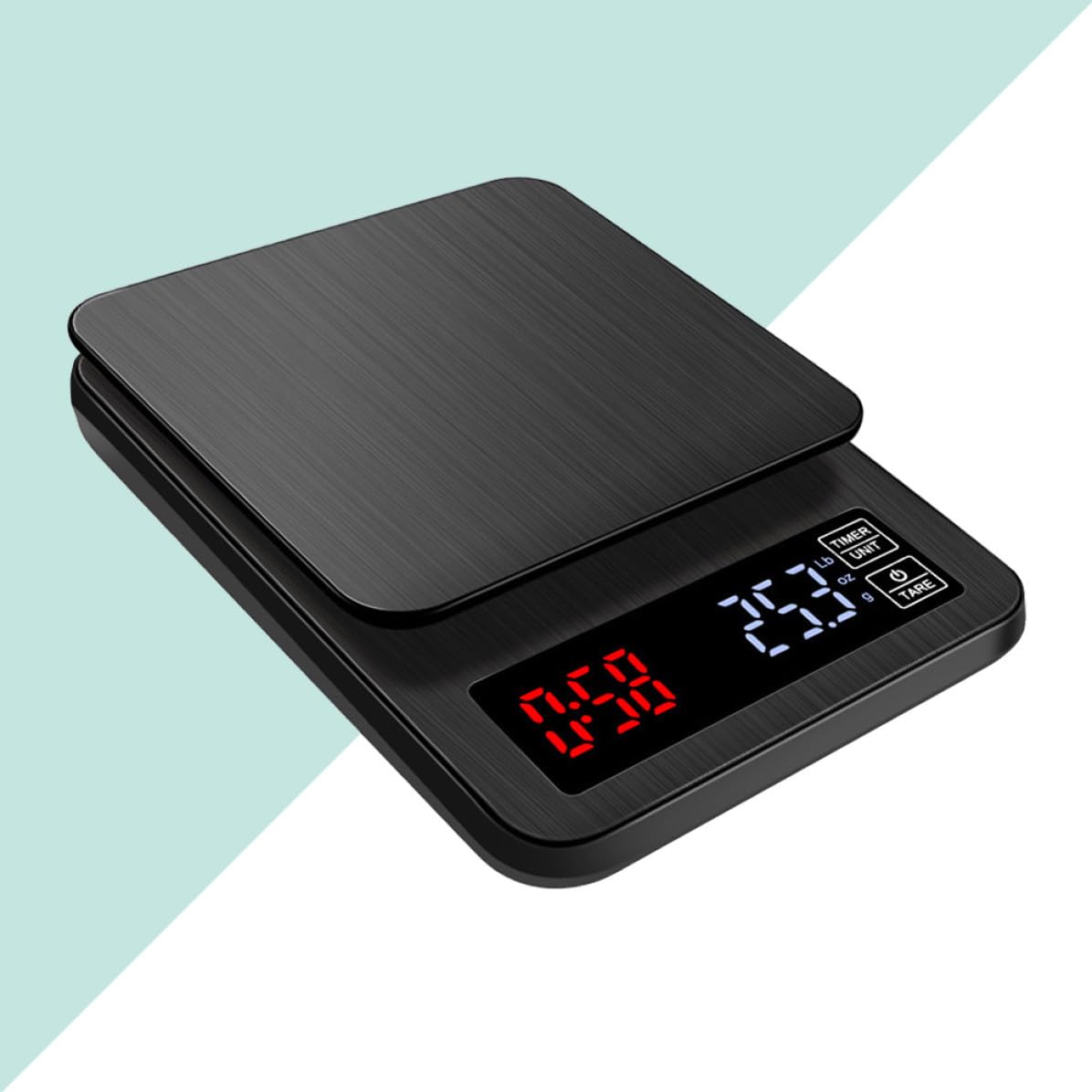 Báscula Digital de Cocina Pantalla LED con Temporizador y Sensores de Precisión, Capacidad 5kg sin Baterías Adecuado para Cocinar y Hornear