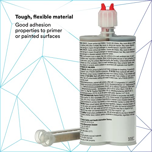 3M Controlled-Flow Seam Sealer, 08329, Solvent Free, Weather Resistant, Torsional Stress Flexability, 200 Ml/6.75 Fl Oz Cartridge #TOP2
