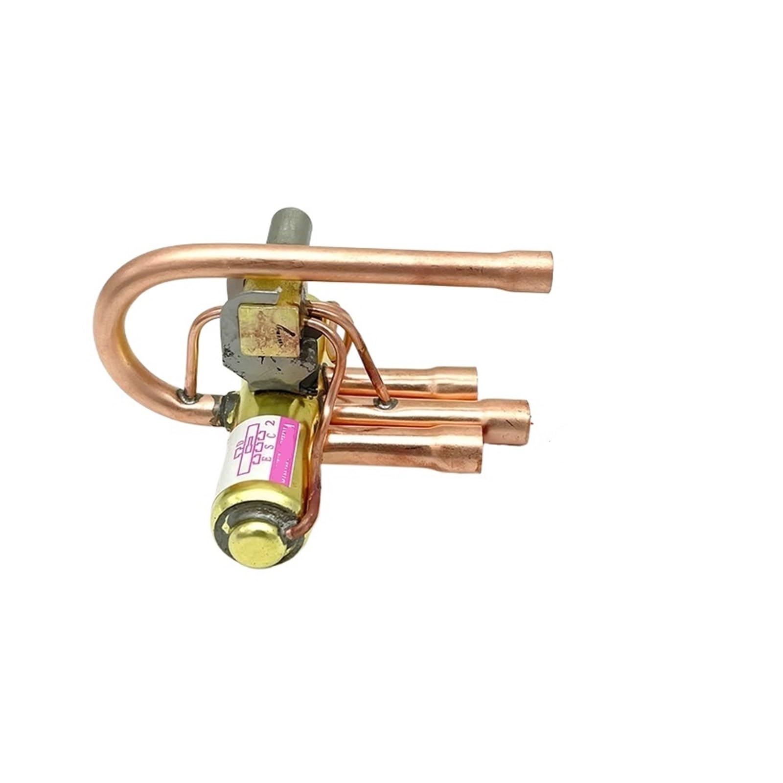 Hizon 1P Four-Way Valve Four-Way Reversing Valve， Compatible For Midea ，Compatible For Gree， 1-12P Air Conditioner Air Energy Four-Way Valve Accessories, Coils(1P Four-Way Valve)