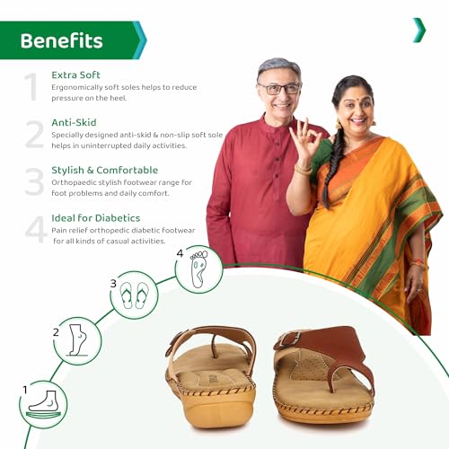Image of ORTHO JOY Extra-Soft Women's Doctor Ortho Slippers /Flip-Flops For Women
