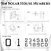 ISUNMEA 9 Inch Solar Lighted House Numbers for Outside, Light Up Waterproof LED Address Numbers Signs for Houses, Large Personalized Illuminated Exterior Modern House Numbers Light (1-Black, 9IN)