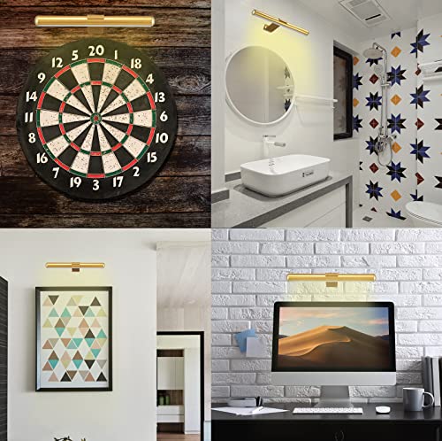 Image of MIOBLUE Rechargeable Picture Lights with Remote,Full Metal Painting Light Display LED Battery Lamp with 3 Lighting Modes, Dimmable Dartboard Light with Timer for Frame Portrait Art