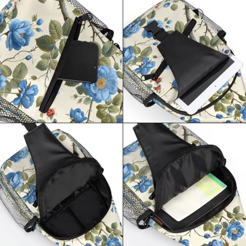 Bolso Sling unisex con estampado floral, para viaje y senderismo miniatura 5
