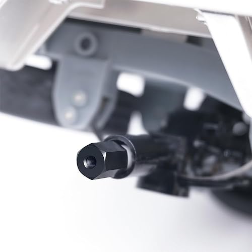 Miniatura 4 de Adaptador de cubos hexagonales de rueda de 0.197 in a 0.276 in (+ 0.394 in) para WPL D12 1/10 RC camiones 1/24 SCX24 RC piezas de actualización