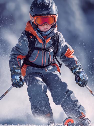 Image of Geyoga Kids Waterproof Winter Snow Ski Gloves
