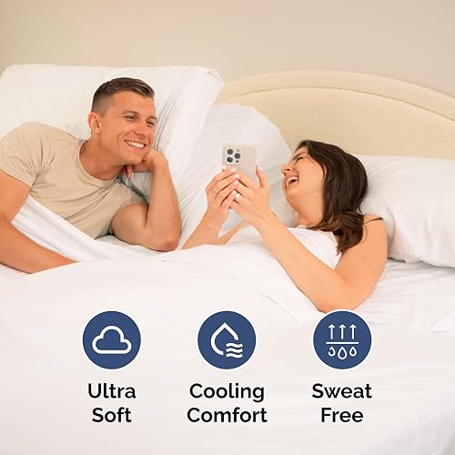 Miniatura 5 de Juego de sábanas de tamaño King con cabeza dividida  Sábanas de tamaño King con parte superior dividida para camas ajustables, colchón de tamaño