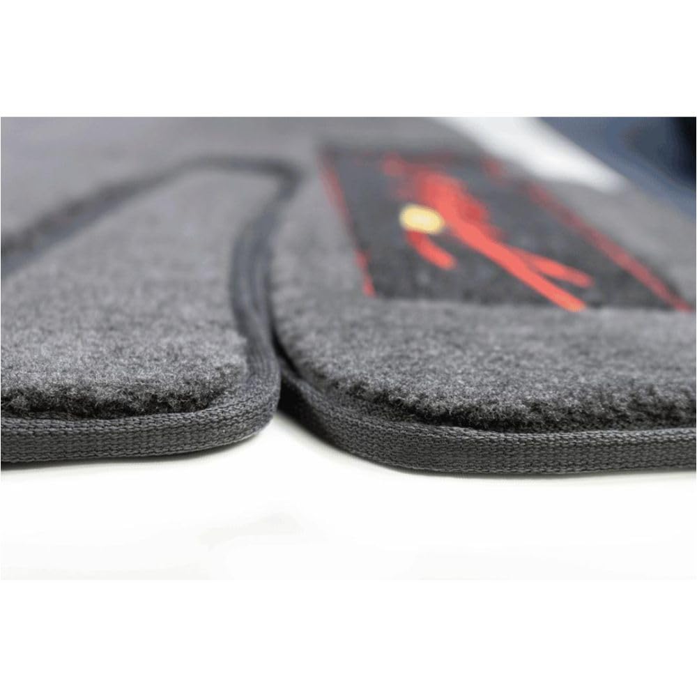 TIUBIDBA Firehawk Ebony Front Carpet Floor Mats Pair Left Right for Pontiac for Firebird 2000-2002 2pc 44000-FIREHAWK — view 3