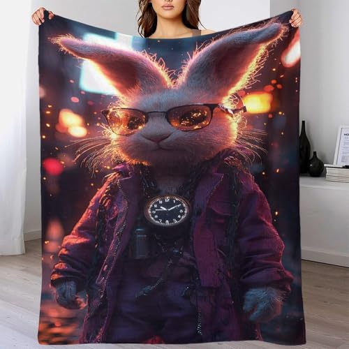 Plaid lapin impression 3D idéal pour vos soirées cocooning sur le canapé - 6