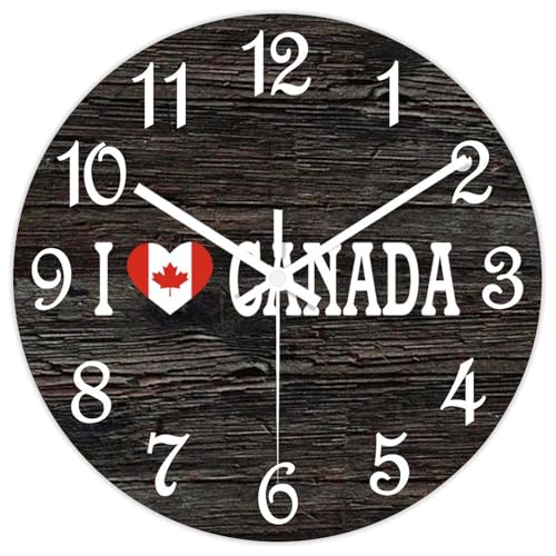 Horloge murale Canada idée cadeau originale pendule bois pour maison