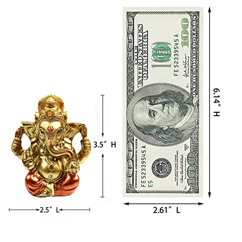 Hindu God Lord Ganesha Staue - India God Ganesh Idol Statue For Car Dashboard Decor, Hindu Gifts For Indian Man Women,India Home Mandir Temple Pooja Item Puja Gifts Diwali Gifts Yoga Room Altar Decor #TOP2