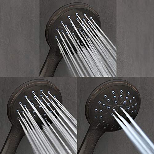 Showermaxx, Luxury Spa Series, 3 Spray Settings 4 Inch Hand Held Shower Head With Long Stainless Steel Hose, Maxx-Imize Your Shower With Showerhead In Oil Rubbed Bronze Finish #TOP2