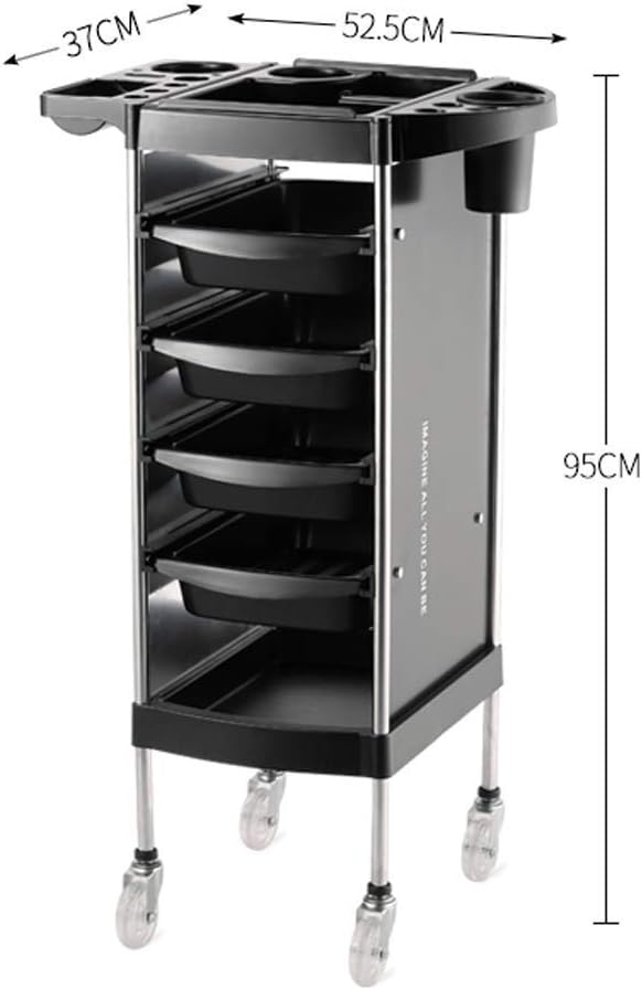 Salon SPA Trolley with 4 Drawers and 4 Universal Wheels Multipurpose Trolley Non-Deformation No Rust Corrosion Resistant