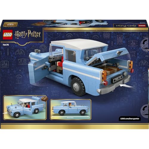 LEGO Harry Potter Sihirli Uçan Ford Anglia 76470-14 Yaş ve Üzeri Çocuklar için Parçalarla İnşa Edilen Ron ve Harry Figürleri ile Hedwig İçeren Yaratıcı Oyuncak Yapım Seti, Hediye Fikri (868 Sayfa)