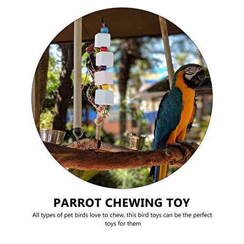 Balacoo 2Pcs Papagaio Brinquedo Gaiola de Pedra Mineral Bloco Periquitos Contas Ranger Os Dentes Mol