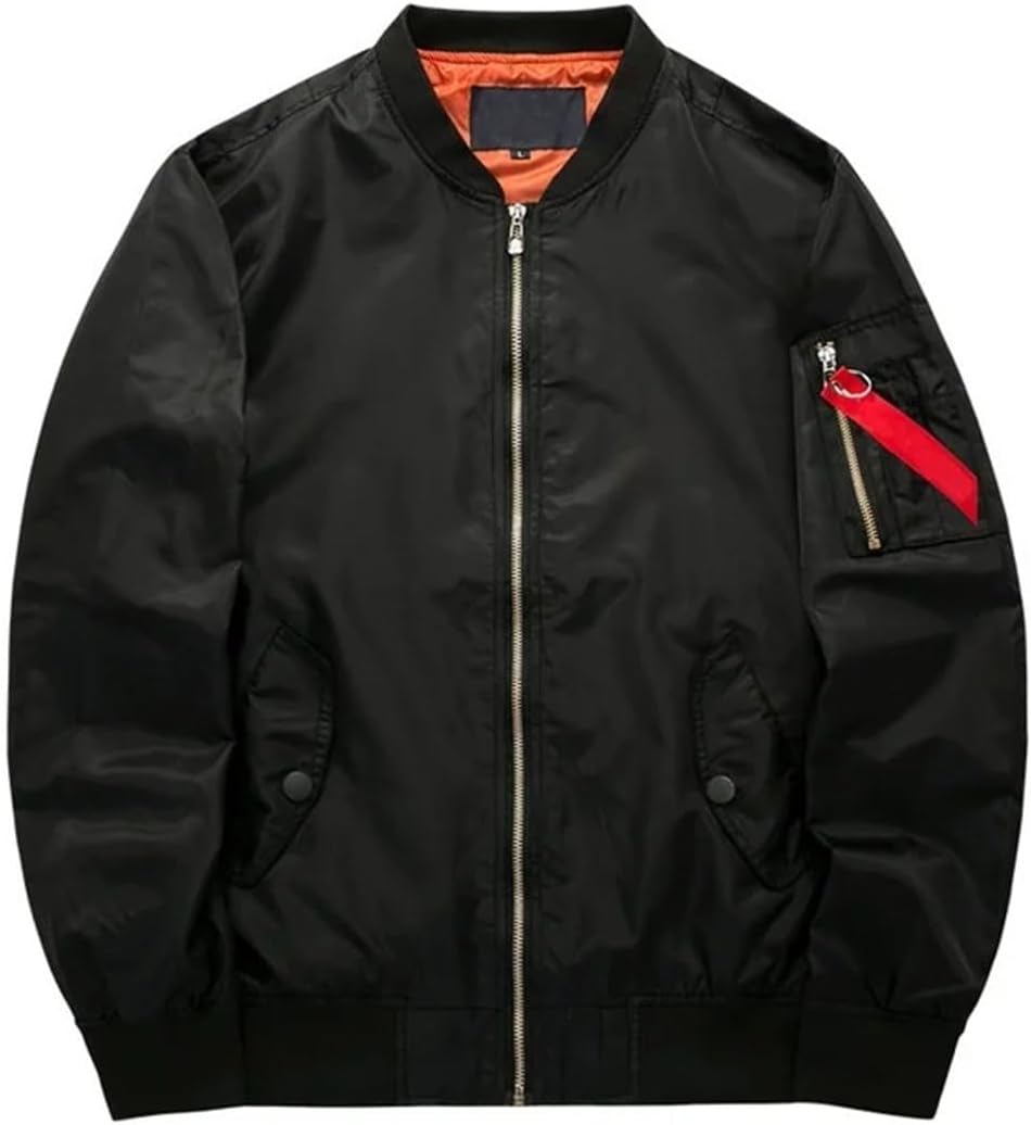 Men Thick And Thin Army Green Military Motorcycle Ma-1 Aviator Pilot Air Bomber Jacket