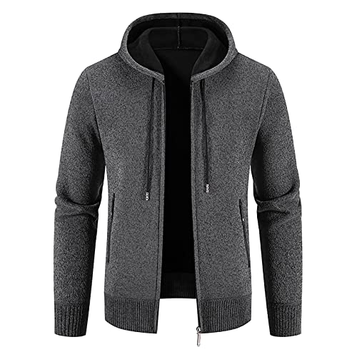 Cardigan para hombre con capucha y bolsillo miniatura 2