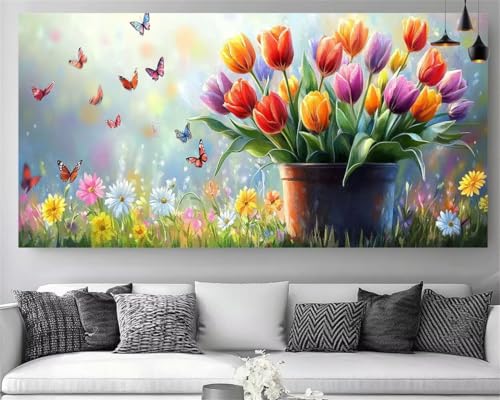 Peinture Diamant Adulte XXL Idée Cadeau Créative Toile 50x100cm