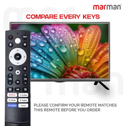 Image of marman Compatible with Hisense Smart Google Tv Remote Control Suitable for Ultra HD 4K LED TV Original Model ERF3T920H Non Voice Command - Match Remote Key by Key with Existing Remote Control