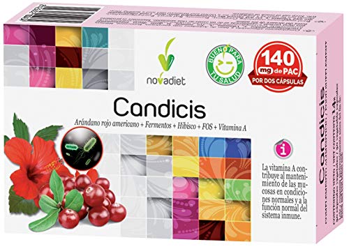 Novadiet - CANDICIS con Arándano Rojo Americano, Fermentos, Hibisco, FOS y Vitaminas - Ayuda...