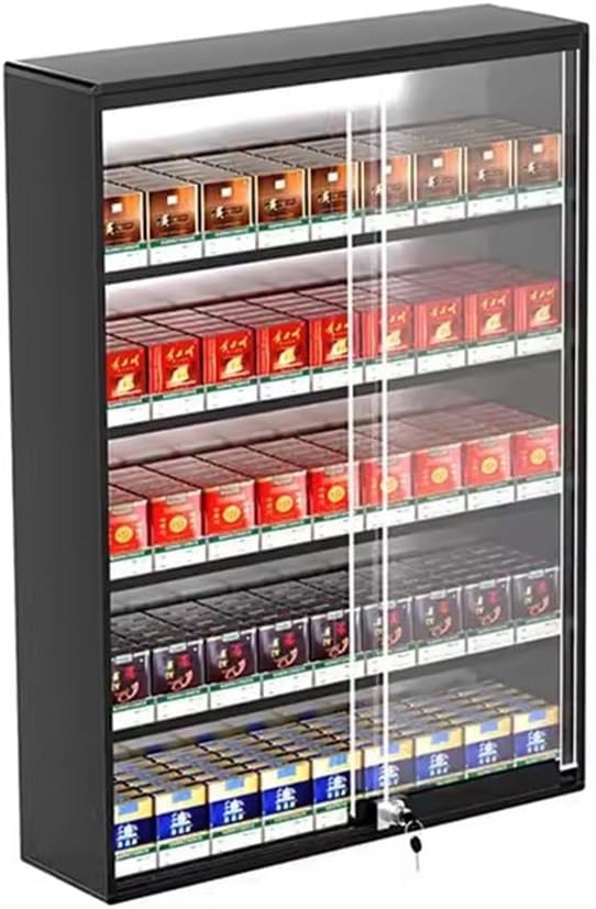 Casier à serrure pour cigarettes en métal avec portes coulissantes contre le vol en magasin