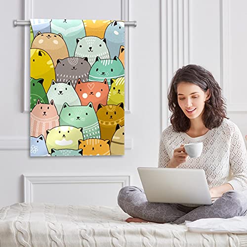 Drapeau de jardin motif chat mignon drapeau de cour saisonnier extérieur imprimé
