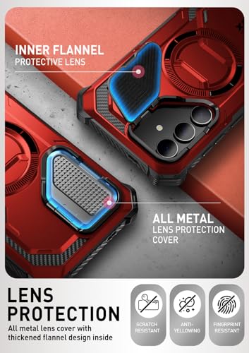 Image of i-Blason Armorbox for Samsung Galaxy S24 Case with Camera Cover [S Pen & Wireless Charging Compatible], Full-Body Rugged Bumper Case with Built-in Screen Protector [Support Fingerprint ID] (Ruddy)