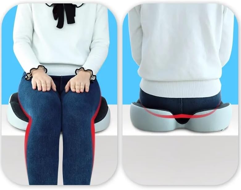 Miniatura 9 de Almohada de dona para aliviar el dolor de coxis, cojín de asiento de espuma viscoelástica, cojines de silla para ancianos, cojines de coxis para