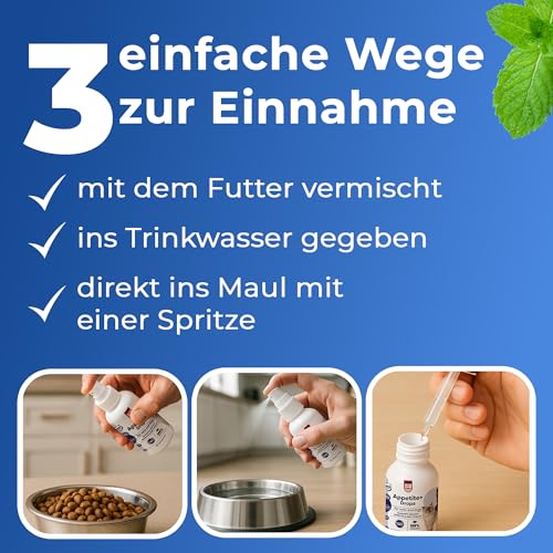 PAW2PAW Appetite Plus Spray für Hunde und Katzen Flüssiges Ergänzungsfuttermittel für Appetit und Verdauung Einfache Anwendung über Futter oder Wasser 30 ml (200+ Sprühstöße)