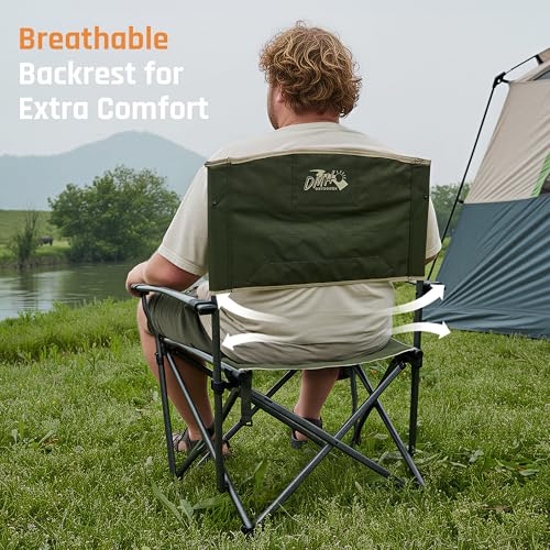 Silla de camping pesada extragrande 2 paquetes para adultos con capacidad de 400 lbs DMH OUTDOORS miniatura 5