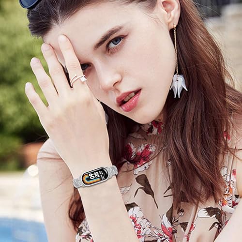 Correa metálica para Xiaomi Mi Band 10/9/8 mujer miniatura 4