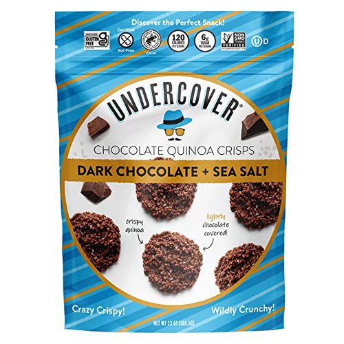 UNDERCOVER Chocolate Quinoa Crisps Dark Chocolate + Sea Salt 13 Ounce (Pack of 1)