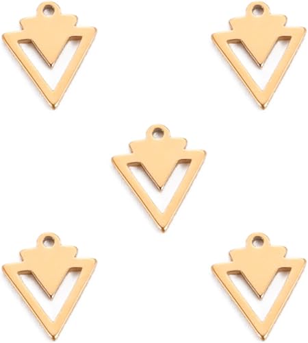 kkjoy 5 dijes de acero inoxidable para hacer joyas y manualidades, varios colgantes pequeños, suministros de manualidades, accesorios para pulseras,